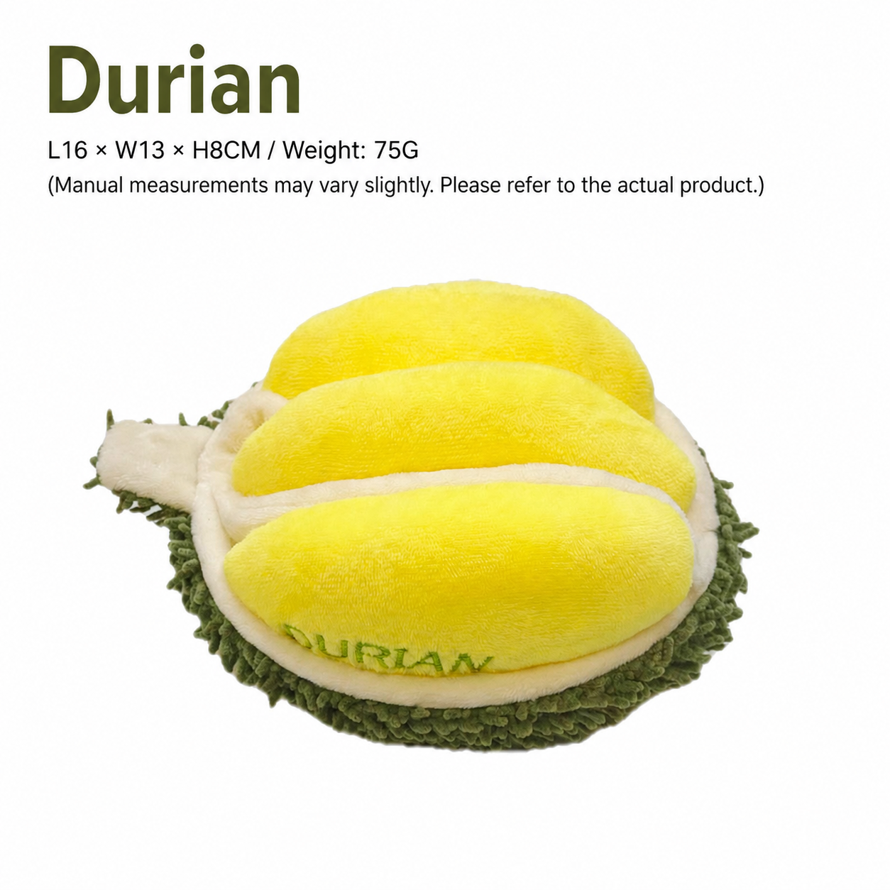Durian Shaped Plush Pet Squeaky Nose Work Hide Treat Toy-5